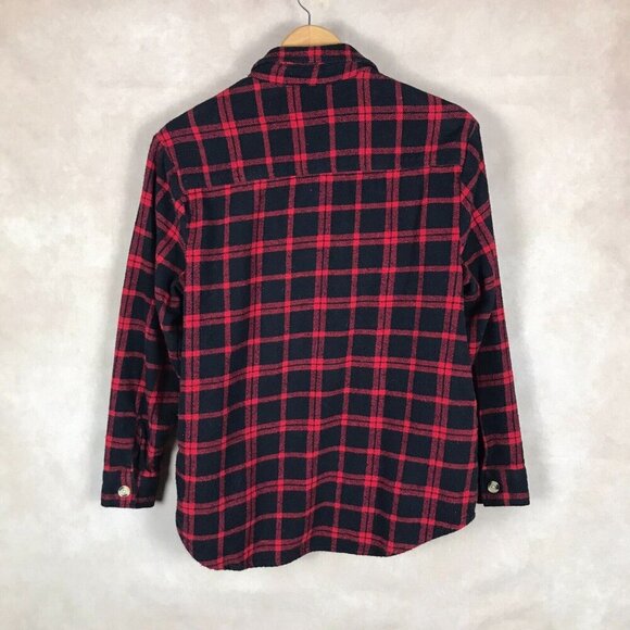 Beach Lunch Lounge Women's Black/Red Flannel Button Down Shirt - Picture 5 of 6